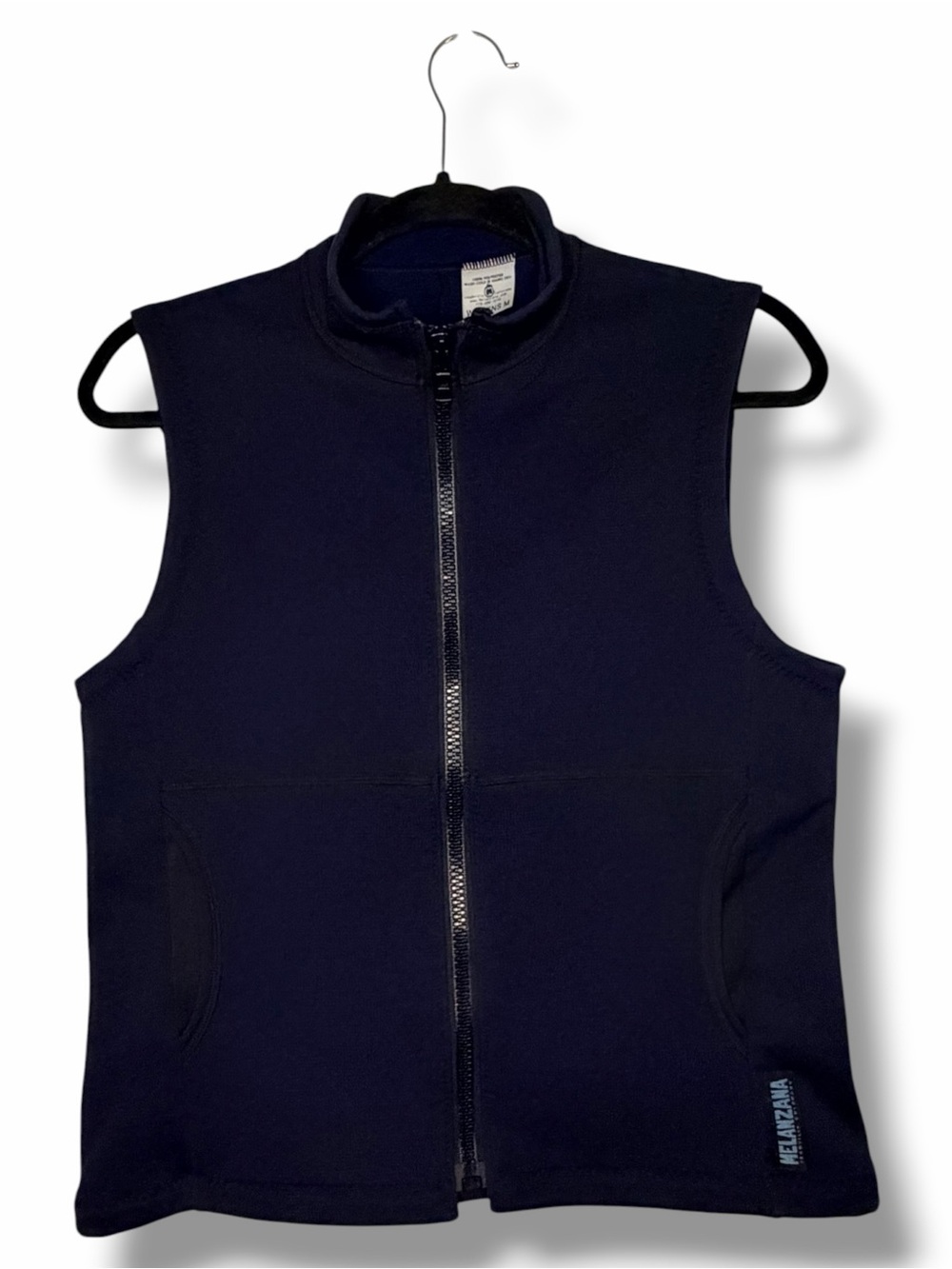 Melanzana Navy Blue Hard Face Full-Zip Fleece Vest Gorpcore Hiking Size Medium